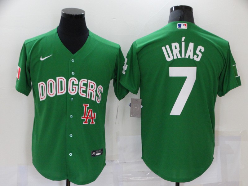 Men's Los Angeles Dodgers #7 Julio Urias Mexican Heritage Night Stitched Baseball Jersey Men's Los Angeles Dodgers #7 Julio Urias Mexican Heritage Night Stitched Baseball Jersey